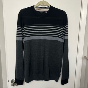Ted Baker Men's Black and Gray Crewneck Sweater